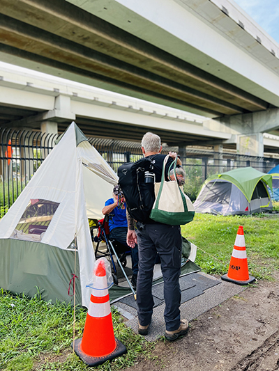 Coalition for the Homeless encampment image